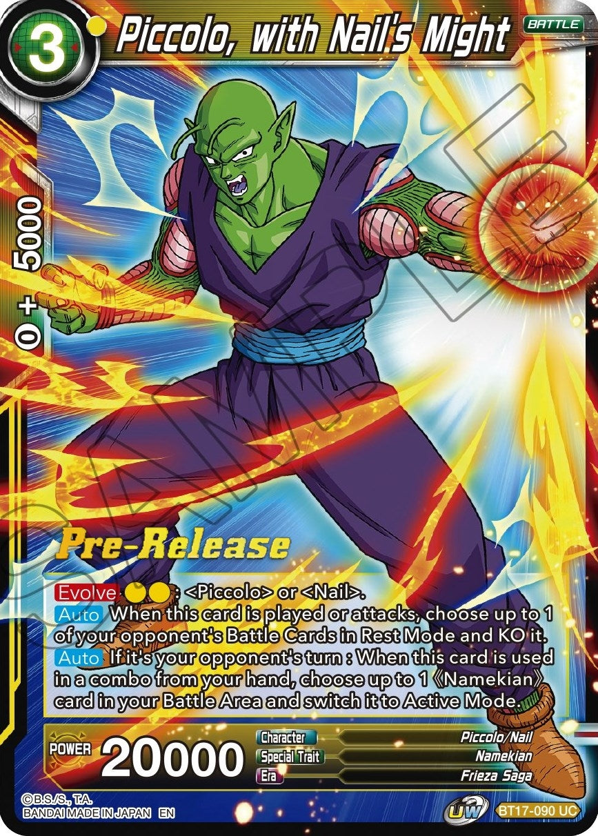 Image for Piccolo, with Nail's Might (BT17-090) (DBS-B17PRE) - Dragon Ball Super: Masters