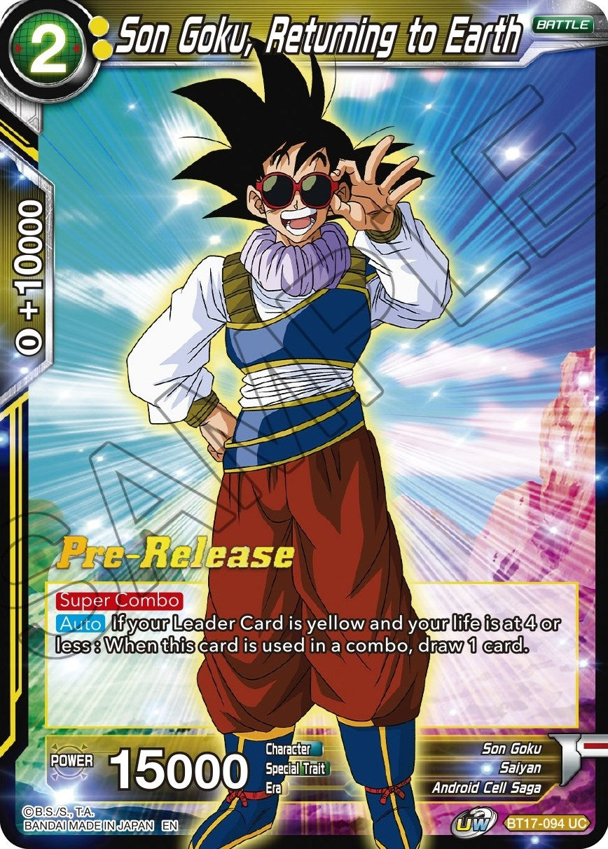 Image for Son Goku, Returning to Earth (BT17-094) (DBS-B17PRE) - Dragon Ball Super: Masters