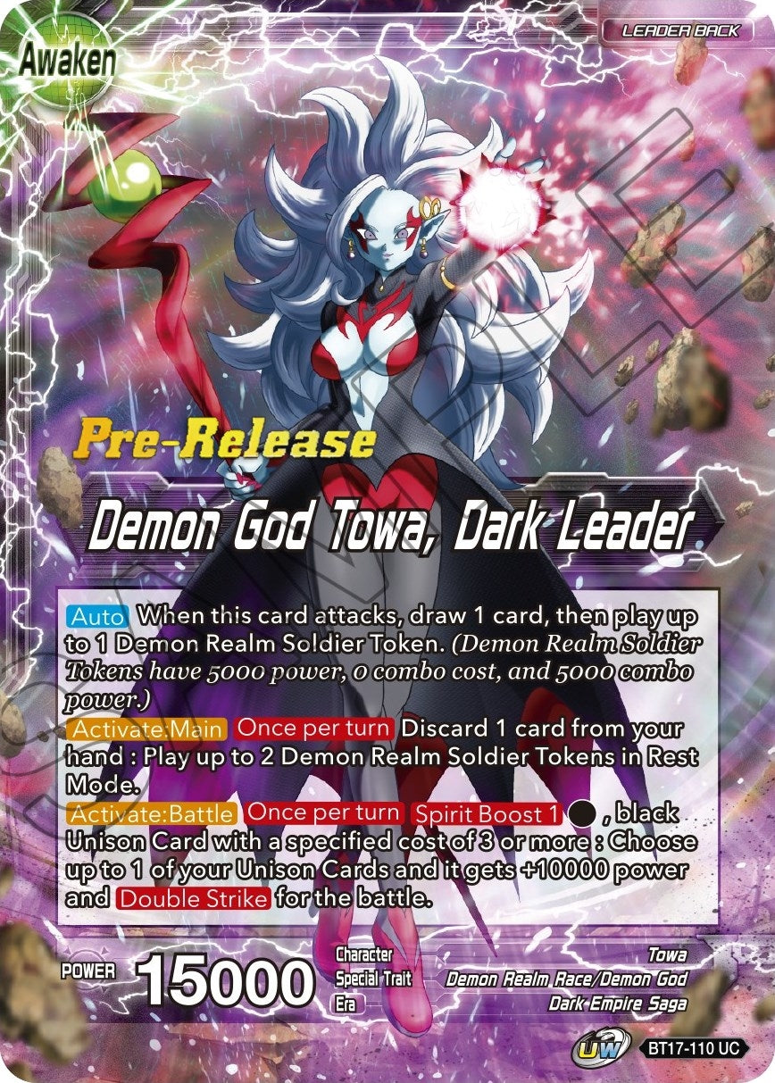 Image for Towa // Demon God Towa, Dark Leader (BT17-110) (DBS-B17PRE) - Dragon Ball Super: Masters