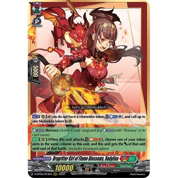 Image for Dragritter Girl of Flame Blossoms, Radylina (D-BT05/013EN) (D-BT05) - Cardfight Vanguard