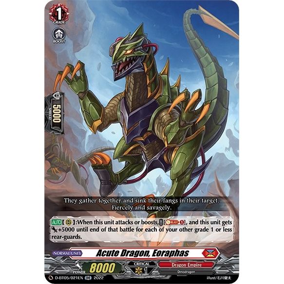 Image for Acute Dragon, Eoraphas (D-BT05/021EN) (D-BT05) - Cardfight Vanguard