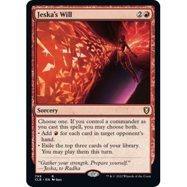 Image for Jeska's Will (799) (CLB) - Magic: The Gathering