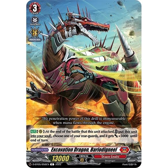 Image for Excavation Dragon, Bariodigneel (D-BT05/056EN) (D-BT05) - Cardfight Vanguard