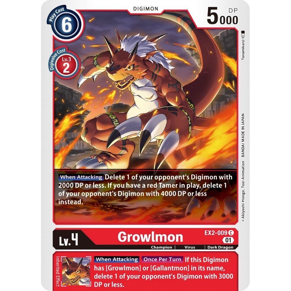 Image for Growlmon (EX2-009 C) (EX02) - Digimon Card Game