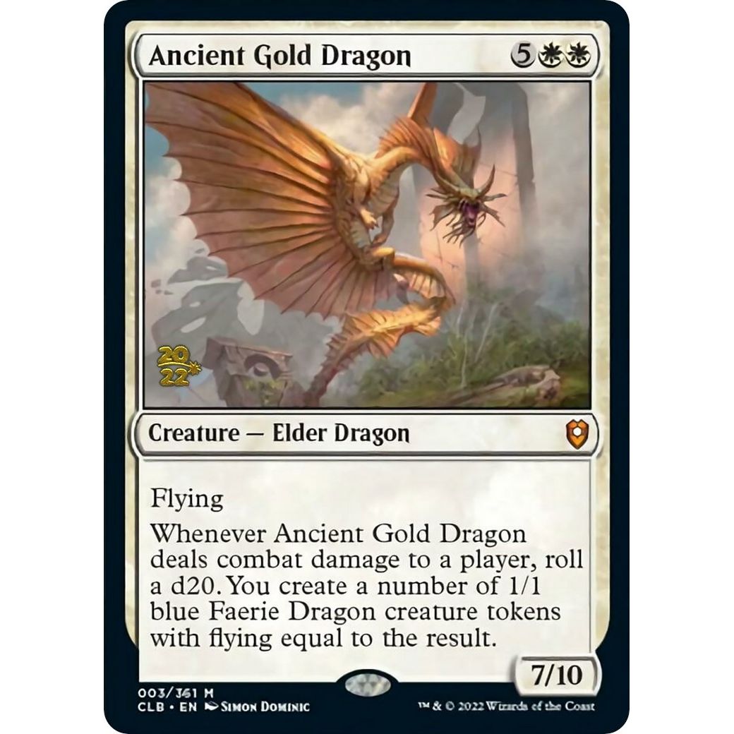 Image for Ancient Gold Dragon (3) (PRE) - Magic: The Gathering