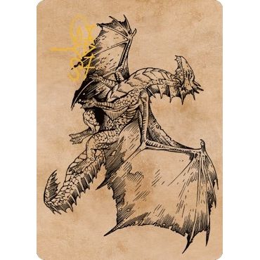 Image for Ancient Bronze Dragon Art Card (58/81) (Gold-Stamped Signature) (58) (ASCLB) - Magic: The Gathering
