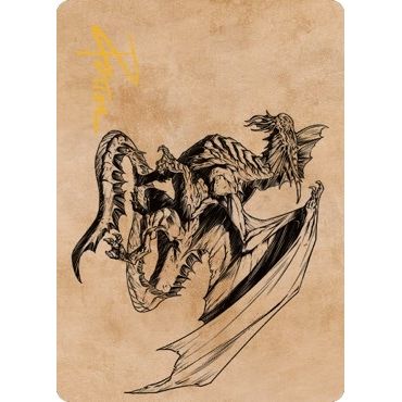 Image for Ancient Silver Dragon Art Card (47/81) (Gold-Stamped Signature) (47) (ASCLB) - Magic: The Gathering