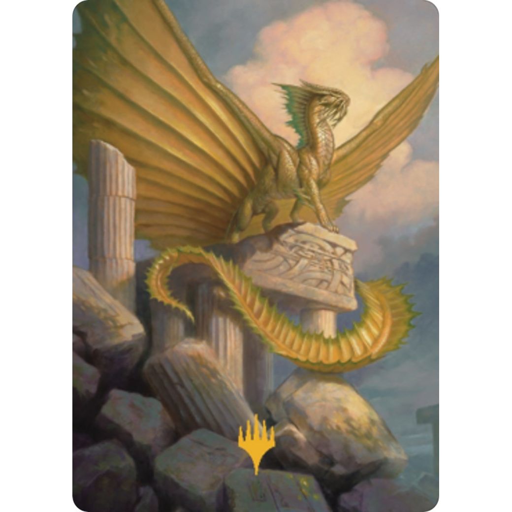 Image for Ancient Gold Dragon Art Card (5/81) (Gold-Stamped) (5) (ASCLB) - Magic: The Gathering