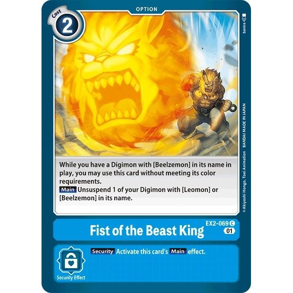 Image for Fist of the Beast King (EX2-069 U) (EX02) - Digimon Card Game