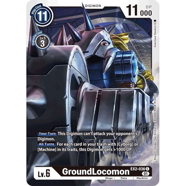 Image for GroundLocomon (EX2-036 C) (EX02) - Digimon Card Game