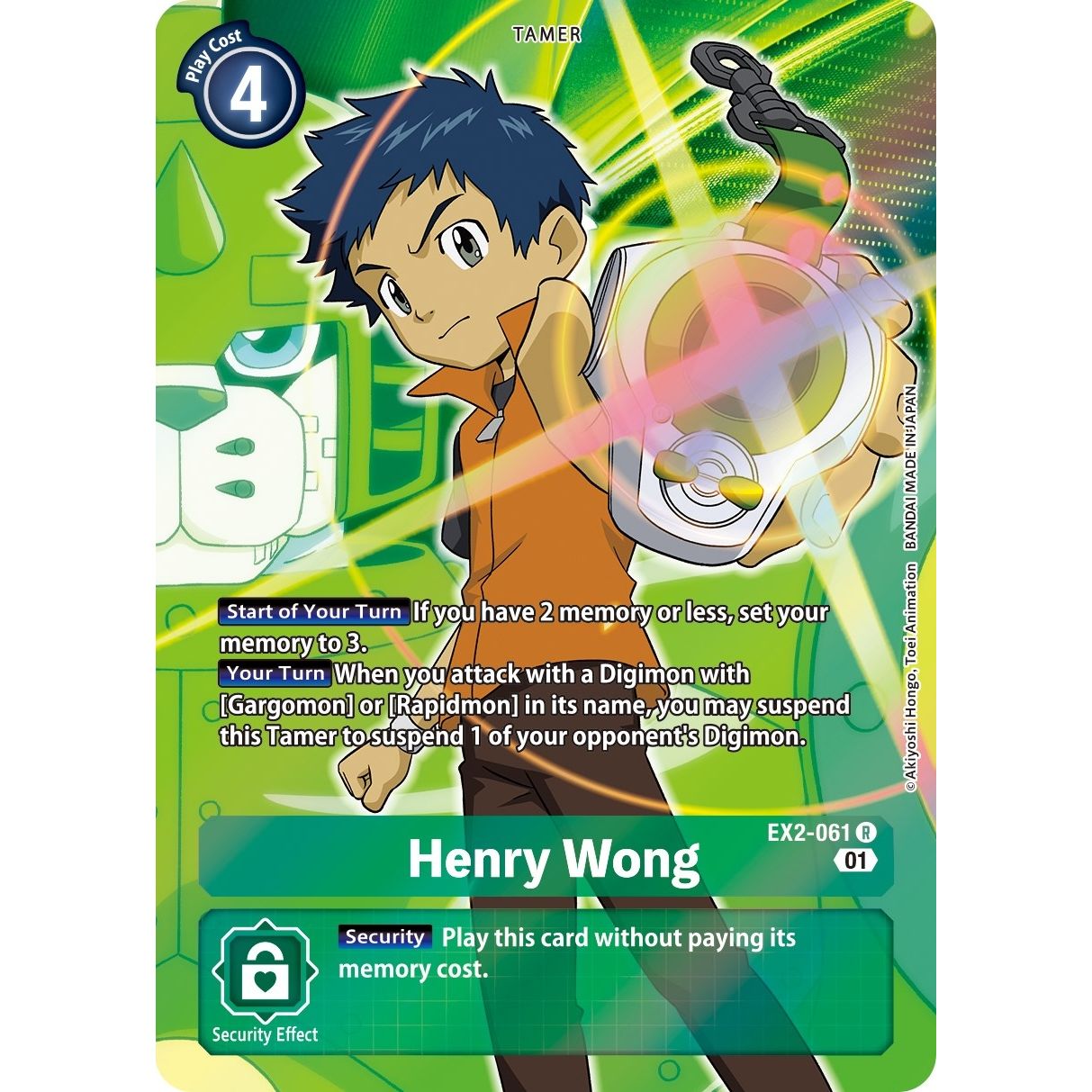 Image for Henry Wong (Alternate Art) (EX2-061 R) (EX02) - Digimon Card Game