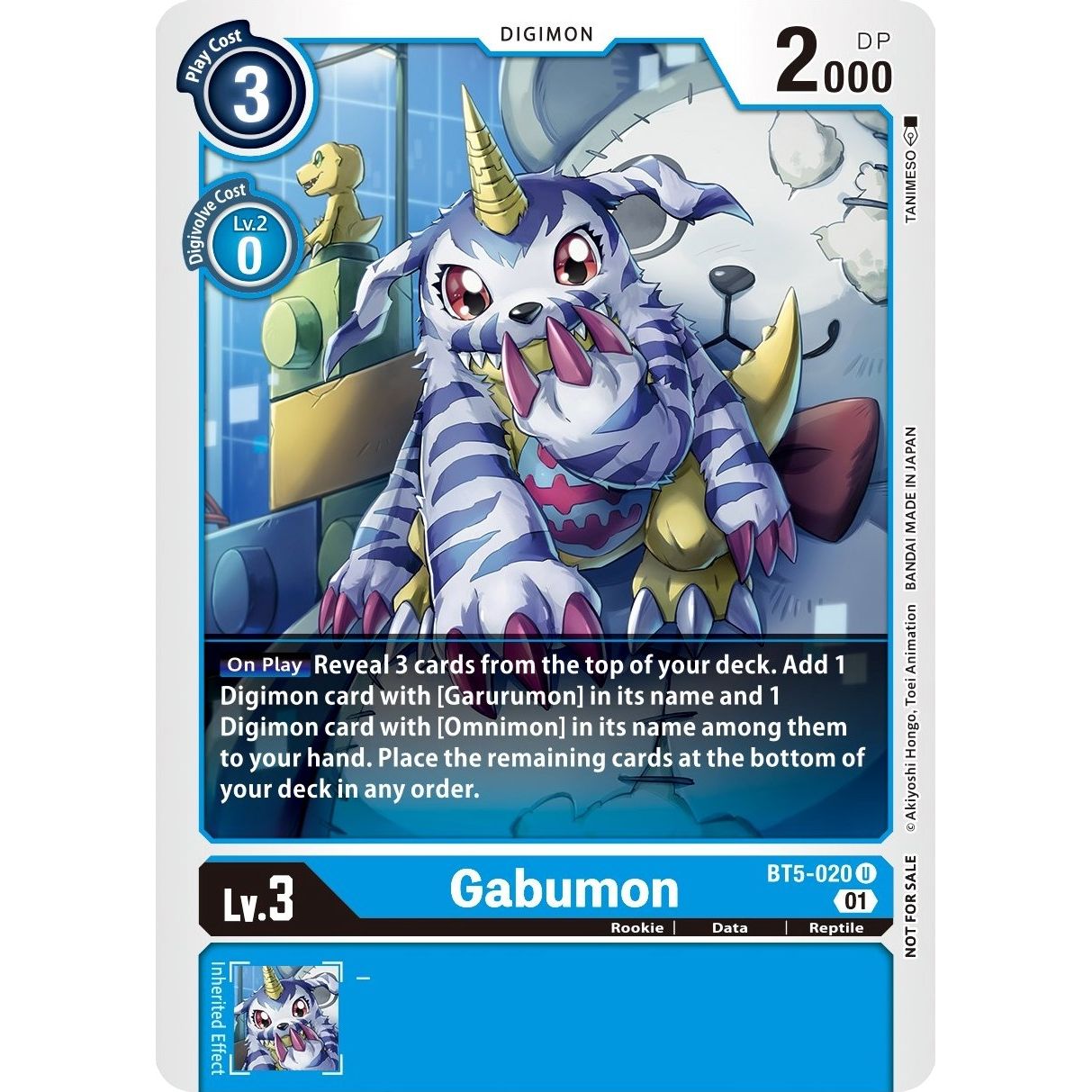 Image for Gabumon - BT5-020 (Winner Pack New Awakening) (BT5-020 U) (BT05) - Digimon Card Game