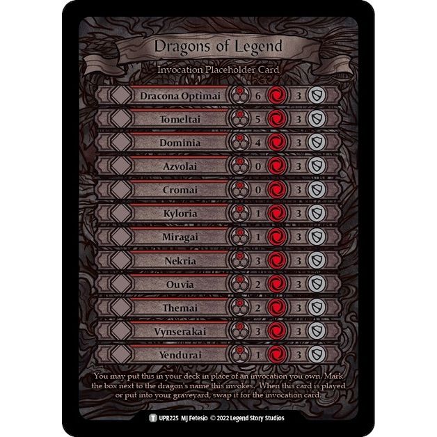 Image for Dragons of Legend Invocation Placeholder Card (UPR225) (UPR) - Flesh and Blood TCG