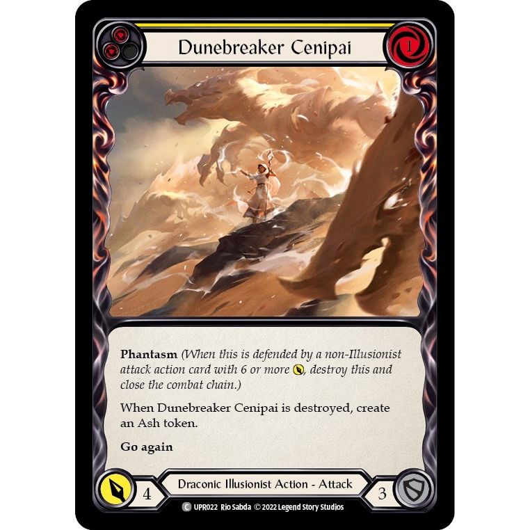 Image for Dunebreaker Cenipai (Yellow) (UPR022) (UPR) - Flesh and Blood TCG