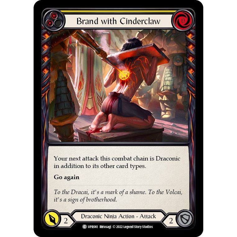 Image for Brand with Cinderclaw (Yellow) (UPR061) (UPR) - Flesh and Blood TCG
