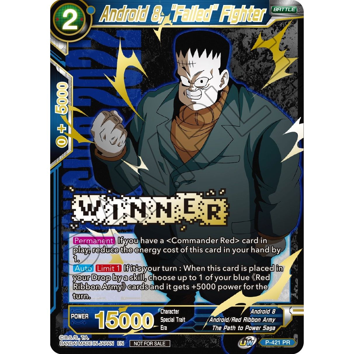 Image for Android 8, "Failed" Fighter (Championship Pack 2022 Vol.2) (Winner Gold Stamped) (P-421) (PR) - Dragon Ball Super: Masters