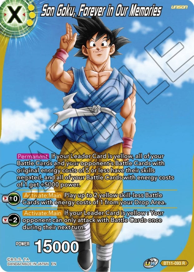 Image for Son Goku, Forever in Our Memories (BT11-093) (TS01) - Dragon Ball Super: Masters