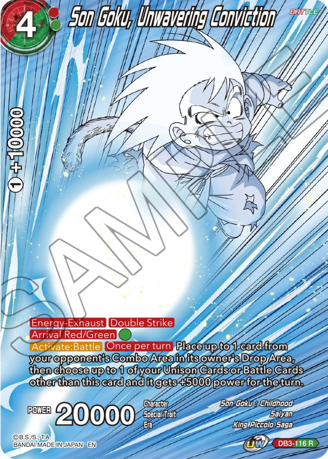 Image for Son Goku, Unwavering Conviction (DB3-116) (TS01) - Dragon Ball Super: Masters