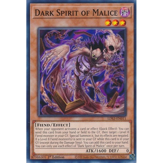 Image for Dark Spirit of Malice (LDS3-EN011) (LDS3) - YuGiOh