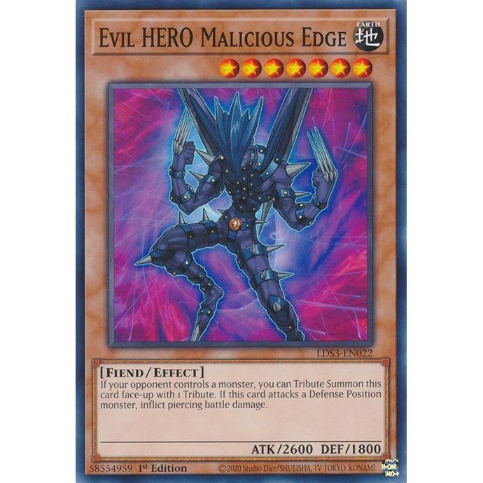 Image for Evil HERO Malicious Edge (LDS3-EN022) (LDS3) - YuGiOh