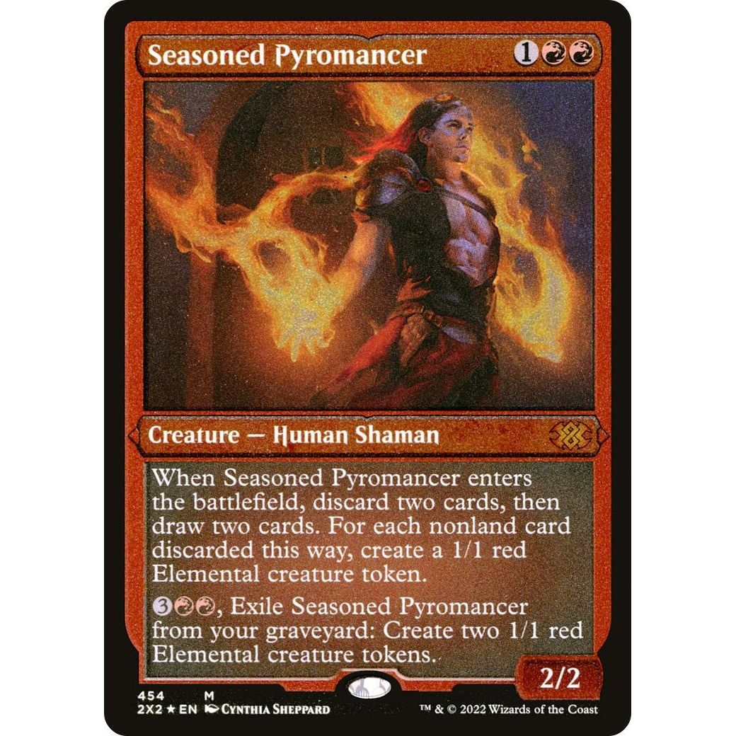 Image for Seasoned Pyromancer (Foil Etched) (454) (2X2) - Magic: The Gathering