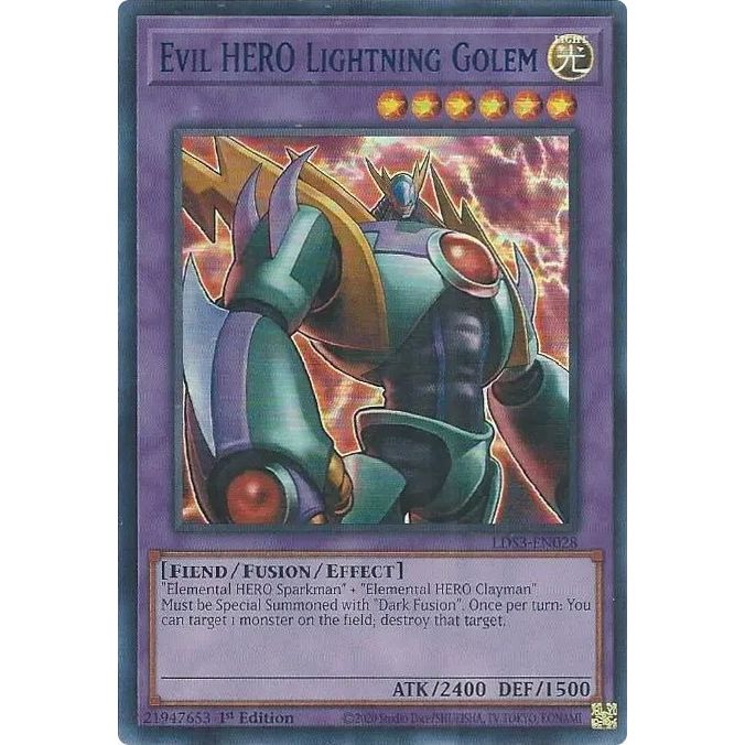 Image for Evil HERO Lightning Golem (Blue) (LDS3-EN028) (LDS3) - YuGiOh