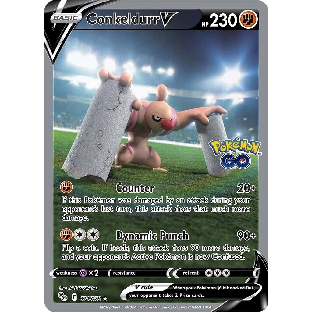 Image for Conkeldurr V (Alternate Full Art) (074/078) (PGO) - Pokemon
