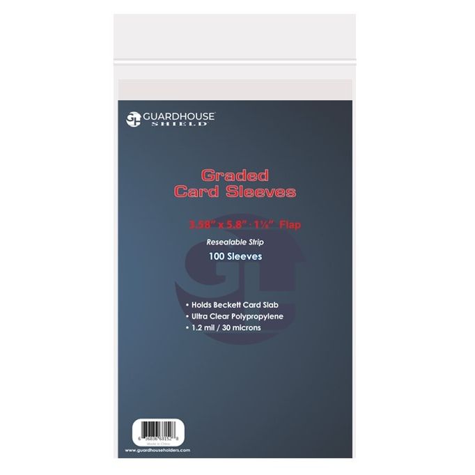 Image for Shield Resealable Sleeve for SGC and Beckett Slabs (100-Pack) - Card Sleeves