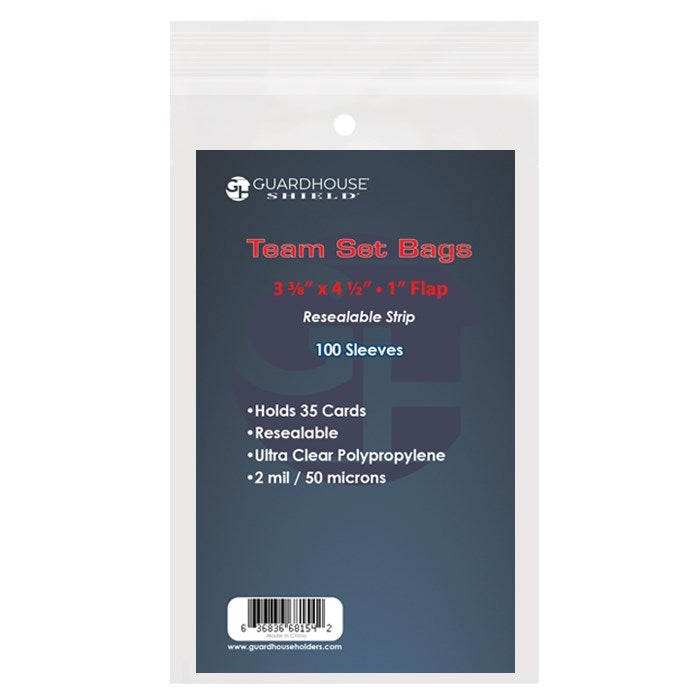 Image for Guardhouse Shield Resealable Sleeve for Team Set Bags (100-Pack) - Collectible Storage