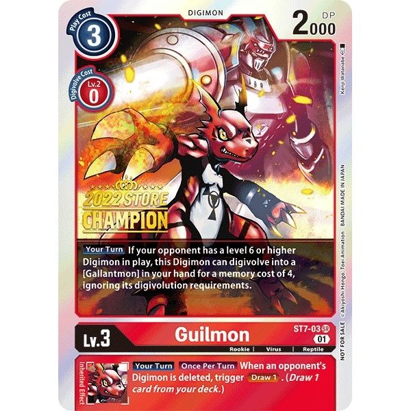 Image for Guilmon (2022 Store Champion) (ST7-03 SR) (ST-7) - Digimon Card Game