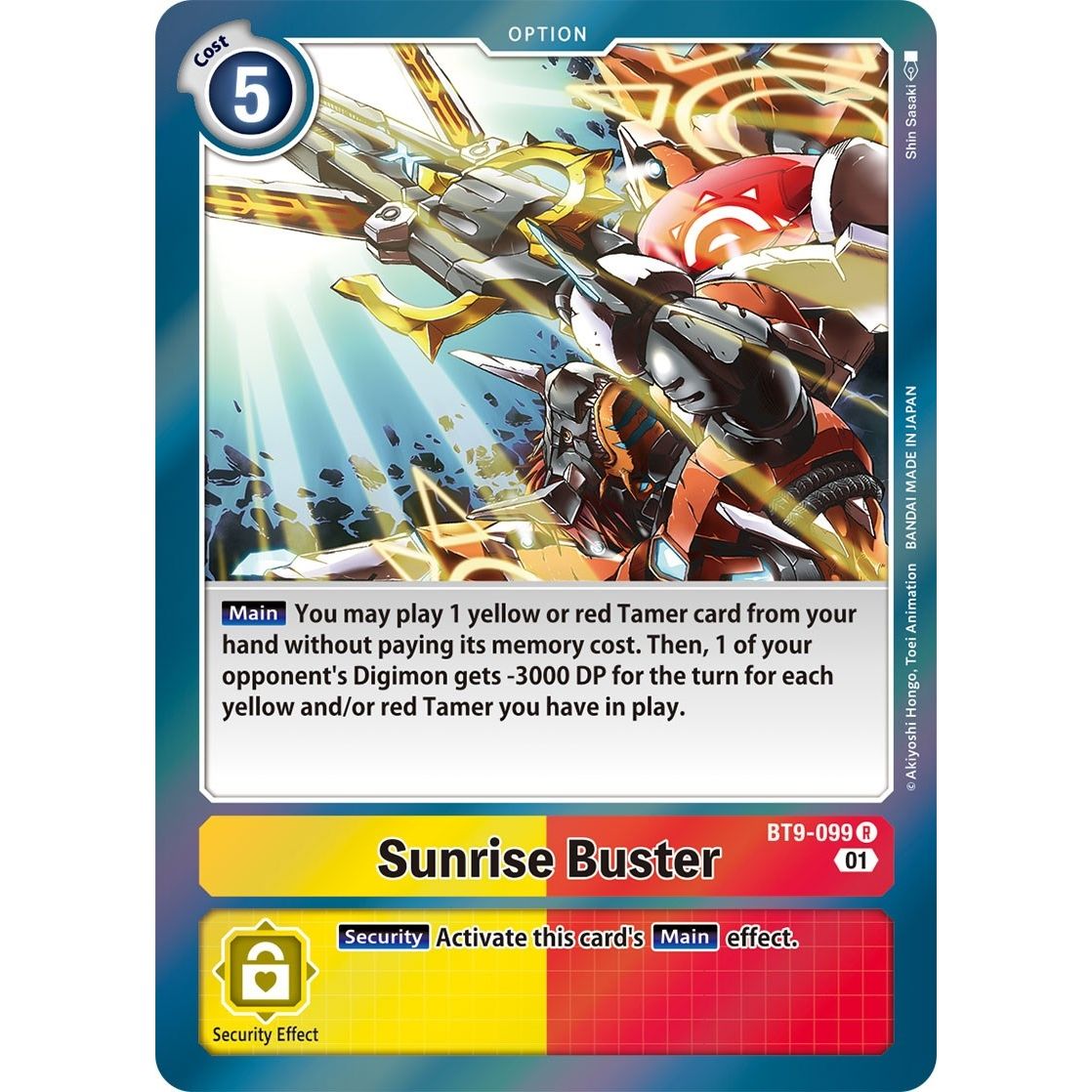 Image for Sunrise Buster (BT9-099 R) (BT09) - Digimon Card Game