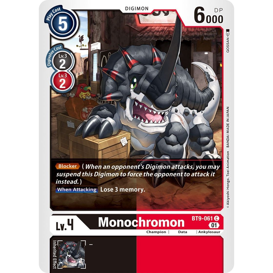 Image for Monochromon (BT9-061 C) (BT09) - Digimon Card Game
