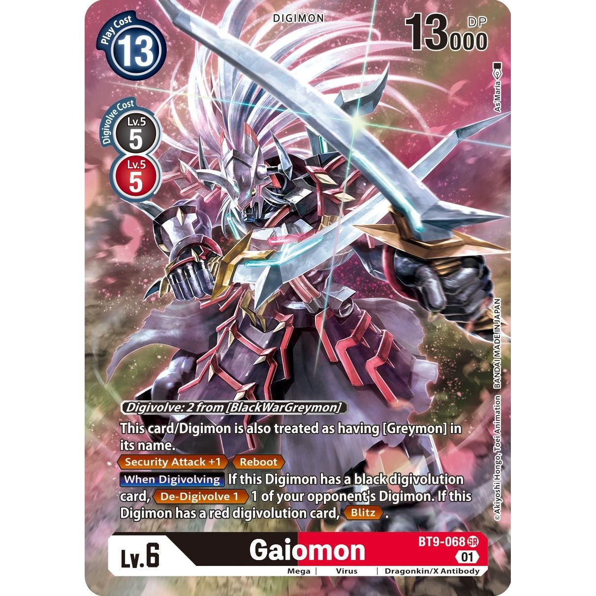 Image for Gaiomon (Alternate Art) (BT9-068 SR) (BT09) - Digimon Card Game