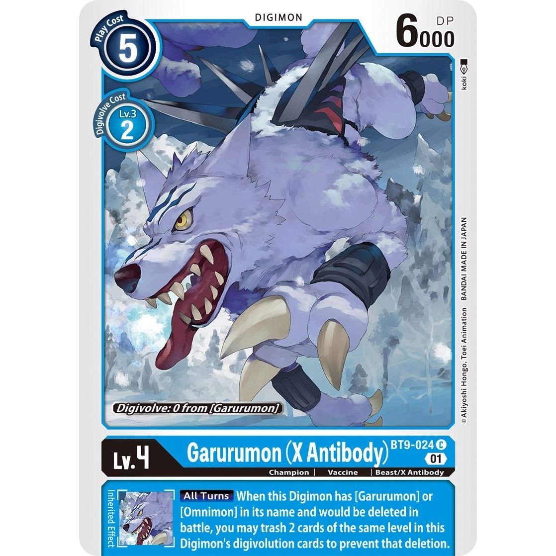 Image for Garurumon (X Antibody) (BT9-024 C) (BT09) - Digimon Card Game