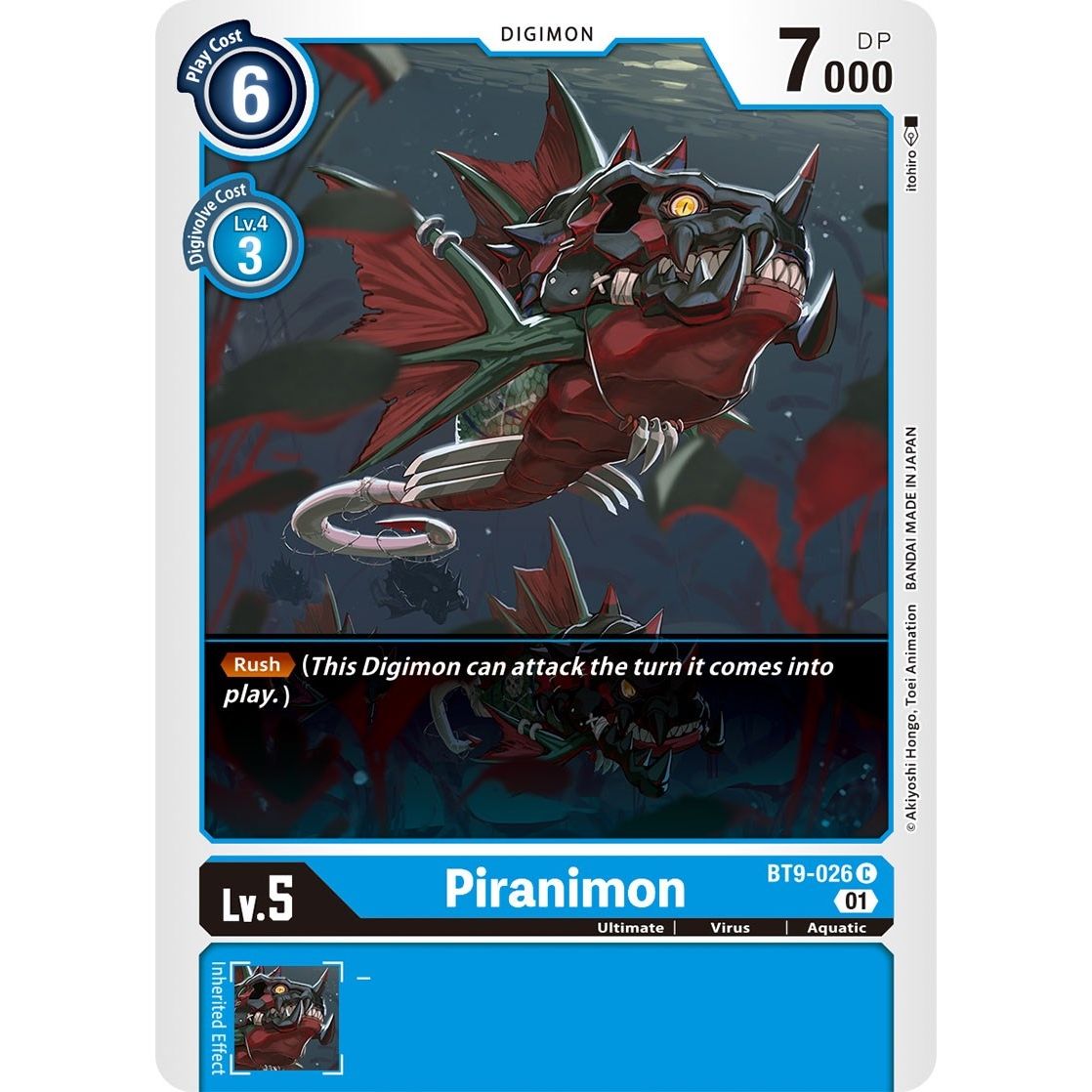 Image for Piranimon (BT9-026 C) (BT09) - Digimon Card Game
