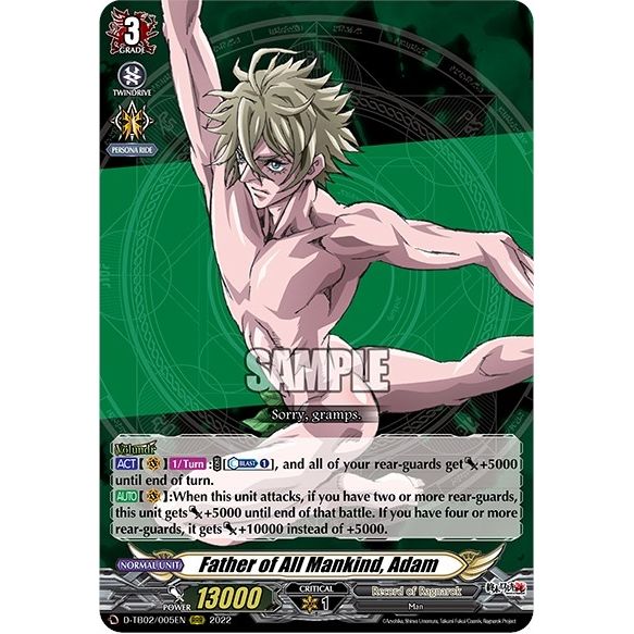 Image for Father of All Mankind, Adam (D-TB02/005EN) (D-TB02) - Cardfight Vanguard