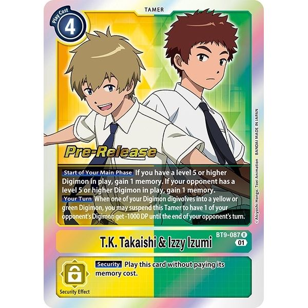Image for T.K. Takaishi & Izzy Izumi (BT9-087 R) (BT09_PR) - Digimon Card Game
