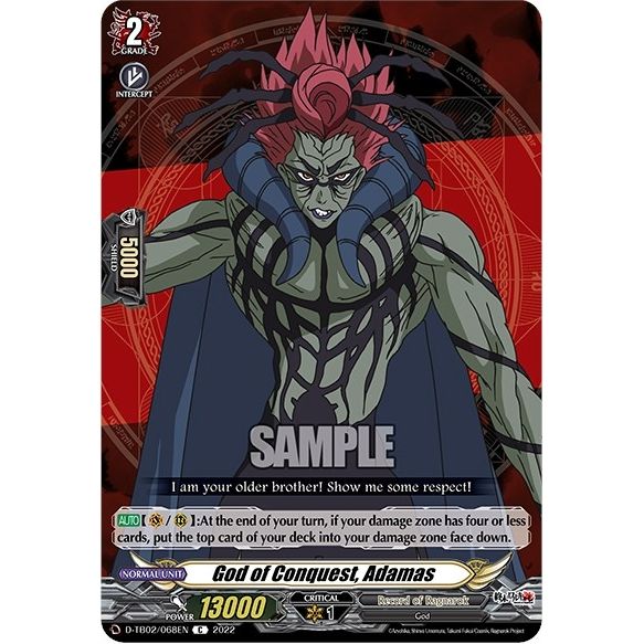 Image for God of Conquest, Adamas (D-TB02/068EN) (D-TB02) - Cardfight Vanguard