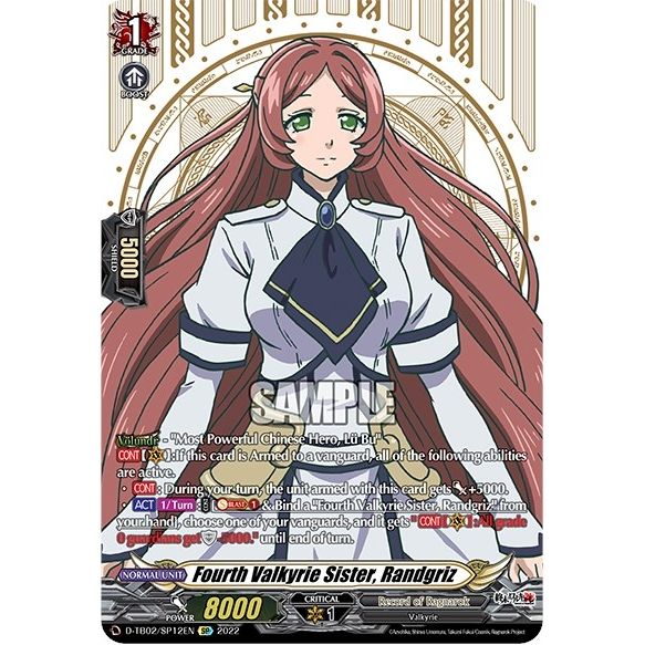 Image for Fourth Valkyrie Sister, Randgriz (SP) (D-TB02/SP12EN) (D-TB02) - Cardfight Vanguard