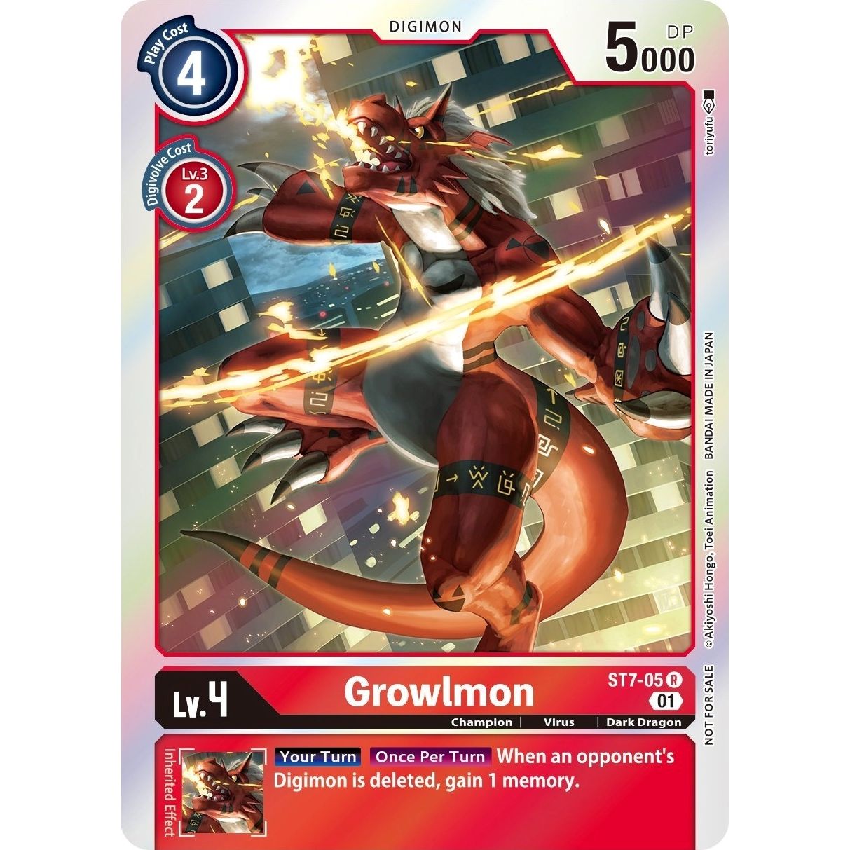 Image for Growlmon (Gen Con 2022) (ST7-05 R) (ST-7) - Digimon Card Game