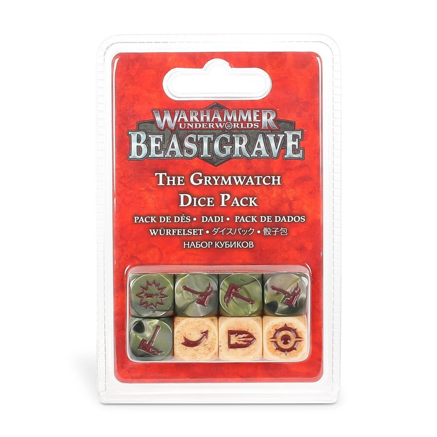 Image for Warhammer: Underworlds - The Grymwatch Dice Pack (8-Pack) - Warhammer Game Accessories