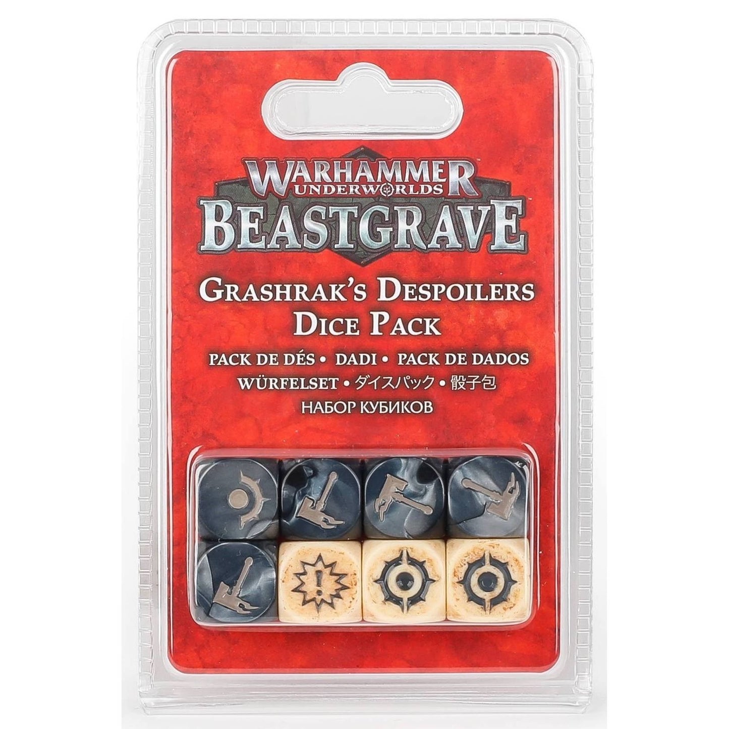 Image for Warhammer: Underworlds - Grashrak's Despoilers Dice Set (8-Pack) - Warhammer Game Accessories