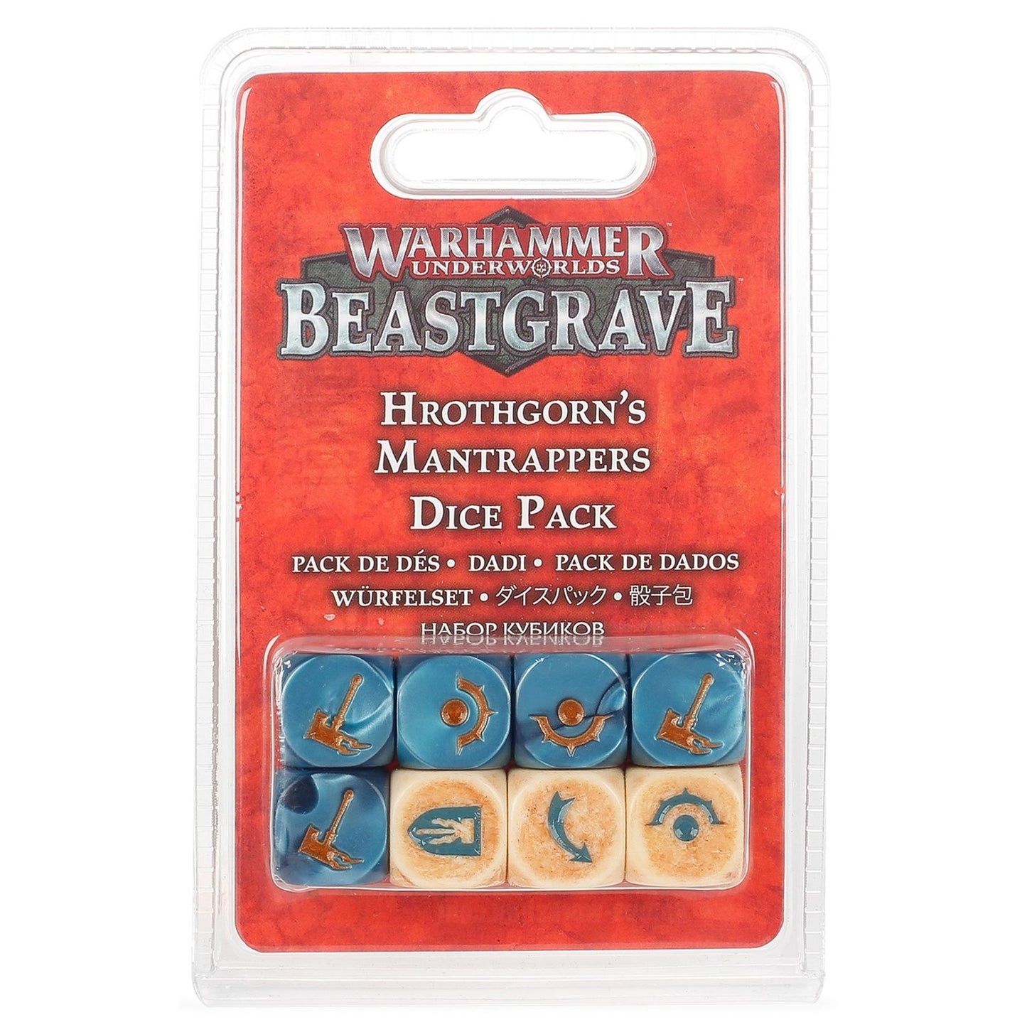 Image for Warhammer: Underworlds - Hrothgorn's Mantrappers Dice Set (8-Pack) - Warhammer Game Accessories