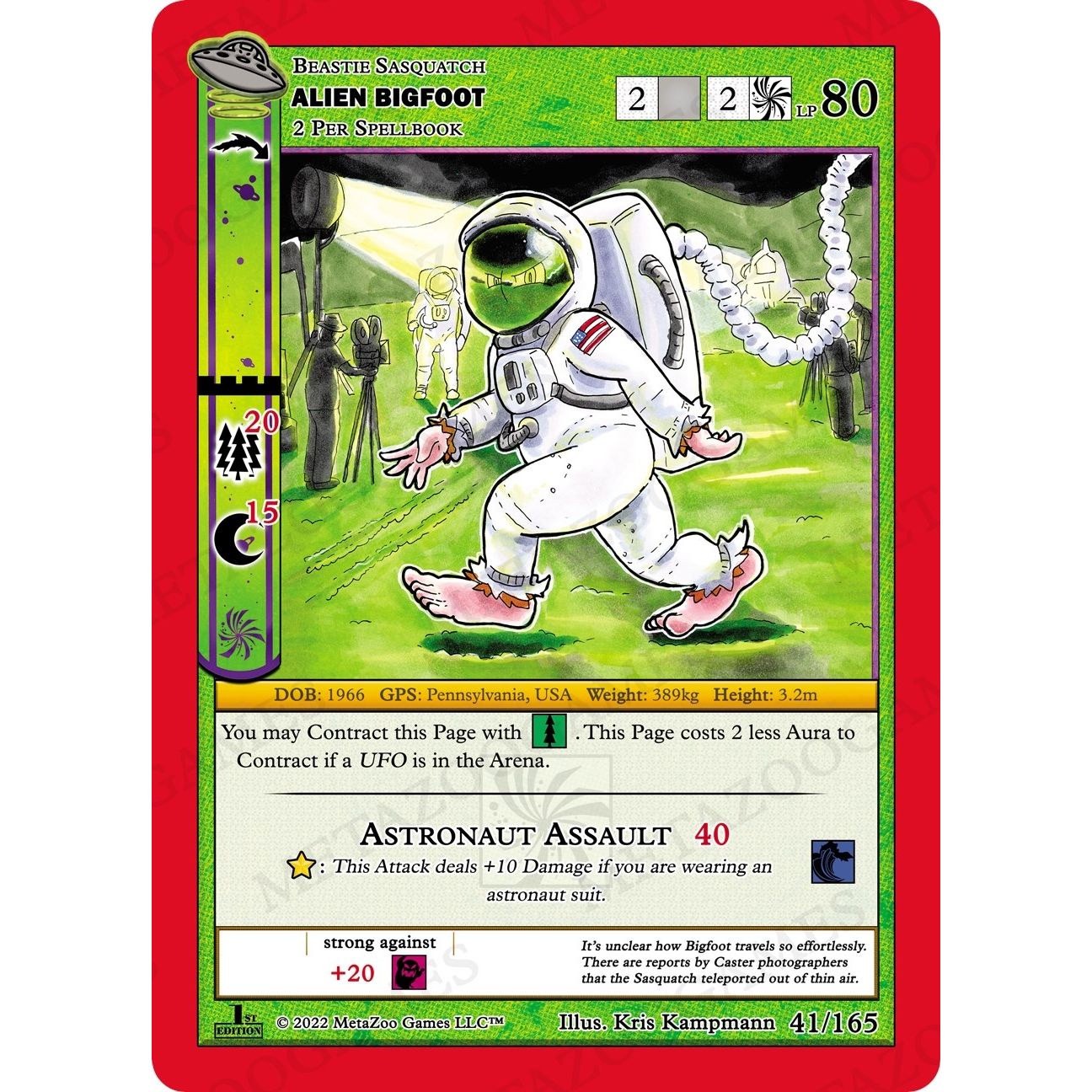Image for Alien Bigfoot (041/165) (UFOFE) - MetaZoo