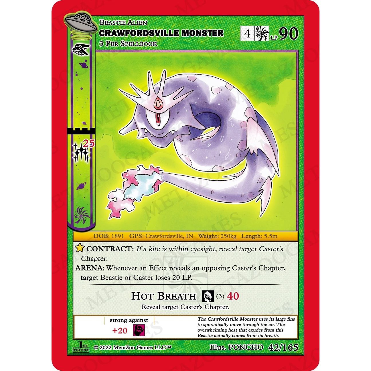 Image for Crawfordsville Monster (042/165) (UFOFE) - MetaZoo