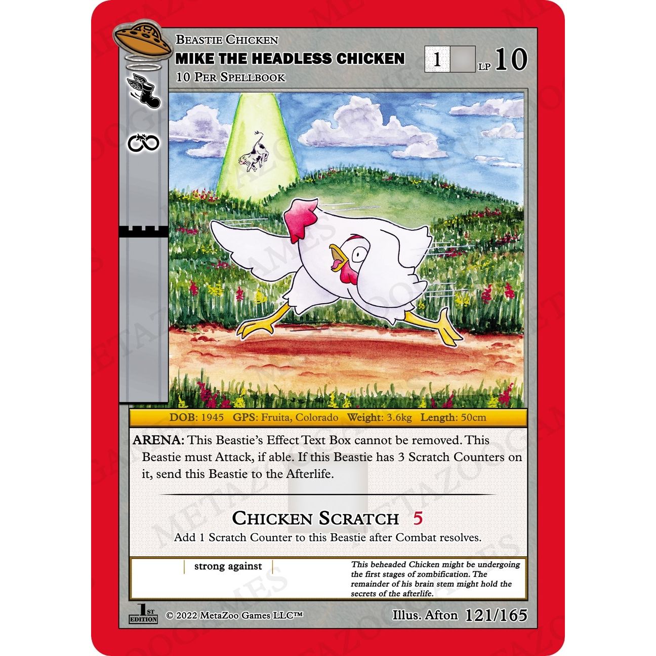 Image for Mike the Headless Chicken (121/165) (UFOFE) - MetaZoo