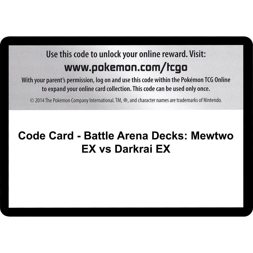 Image for Code Card - Battle Arena Decks: Mewtwo EX vs Darkrai EX (AOR) - Pokemon
