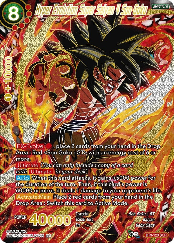 Image for Hyper Evolution Super Saiyan 4 Son Goku (SCR) (BT3-123) (DBS-BE21) - Dragon Ball Super: Masters