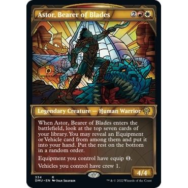 Image for Astor, Bearer of Blades (Textured Foil) (334) (DMU) - Magic: The Gathering