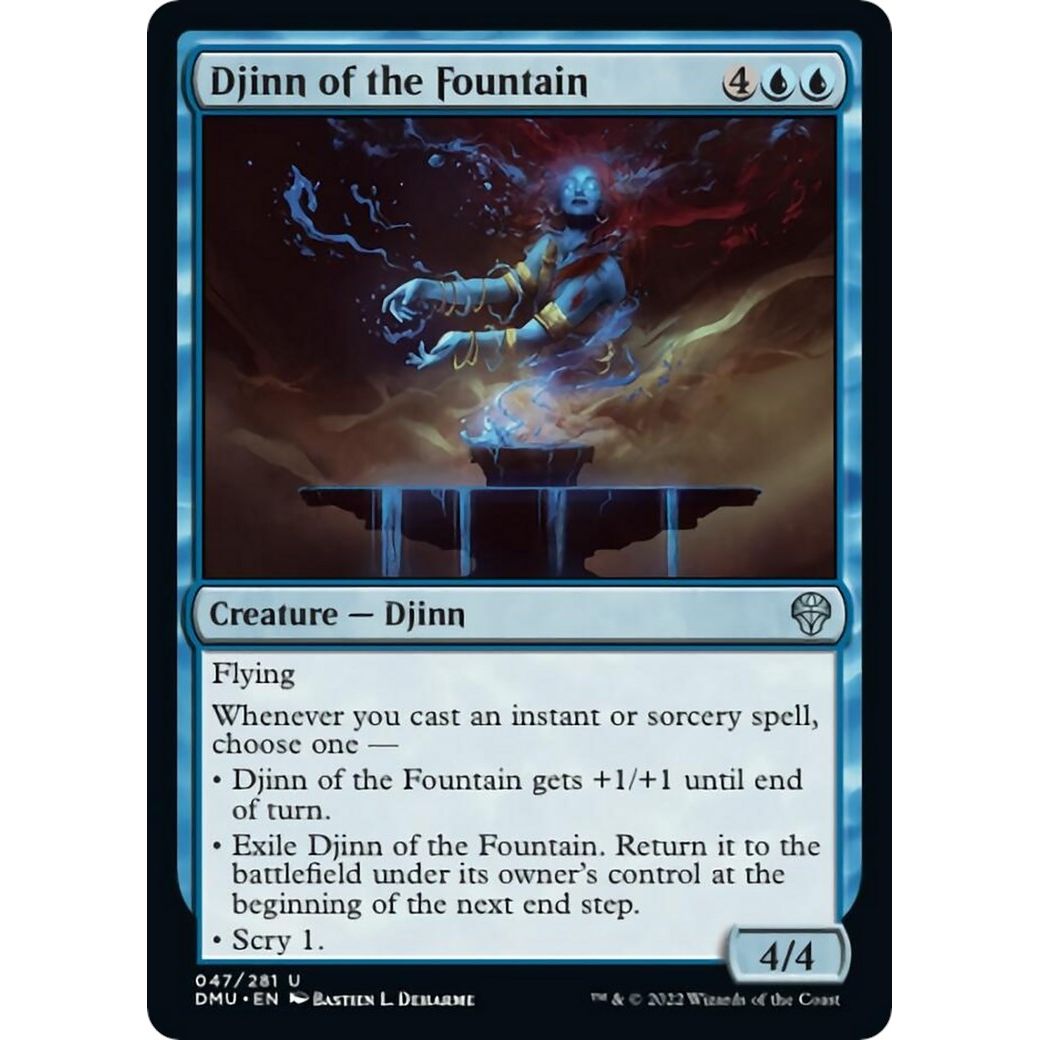 Image for Djinn of the Fountain (47) (DMU) - Magic: The Gathering